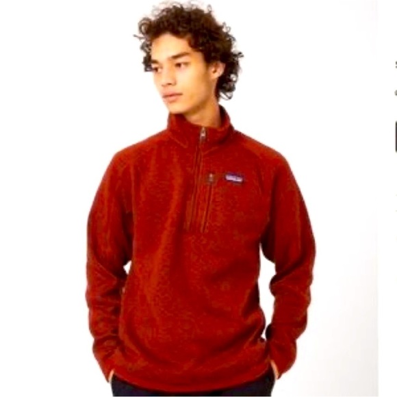 Patagonia Better Sweater 1/4 Zip Fleece Pullover Jacket Orange Small